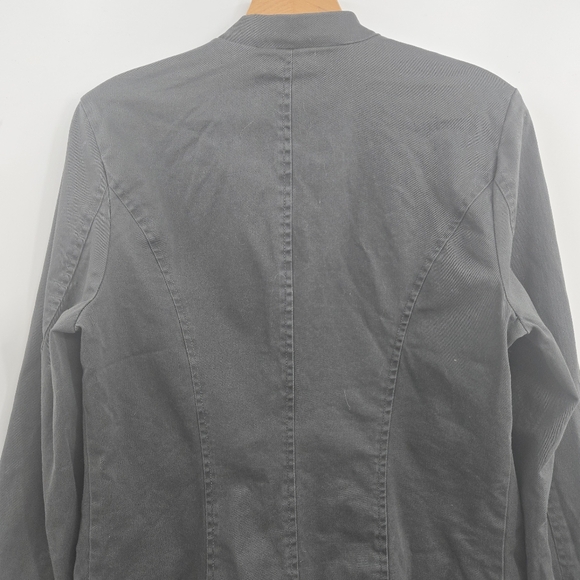 Free People Military Jacket Gray Romantic Ruffles - Picture 11 of 16